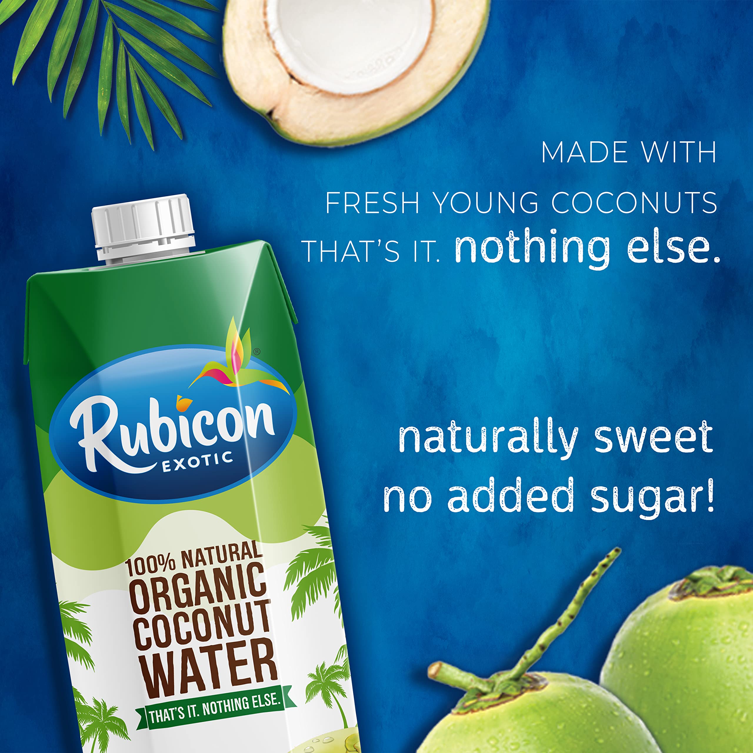 Rubicon 100% Natural Organic Coconut Water | 1L Carton | Natural